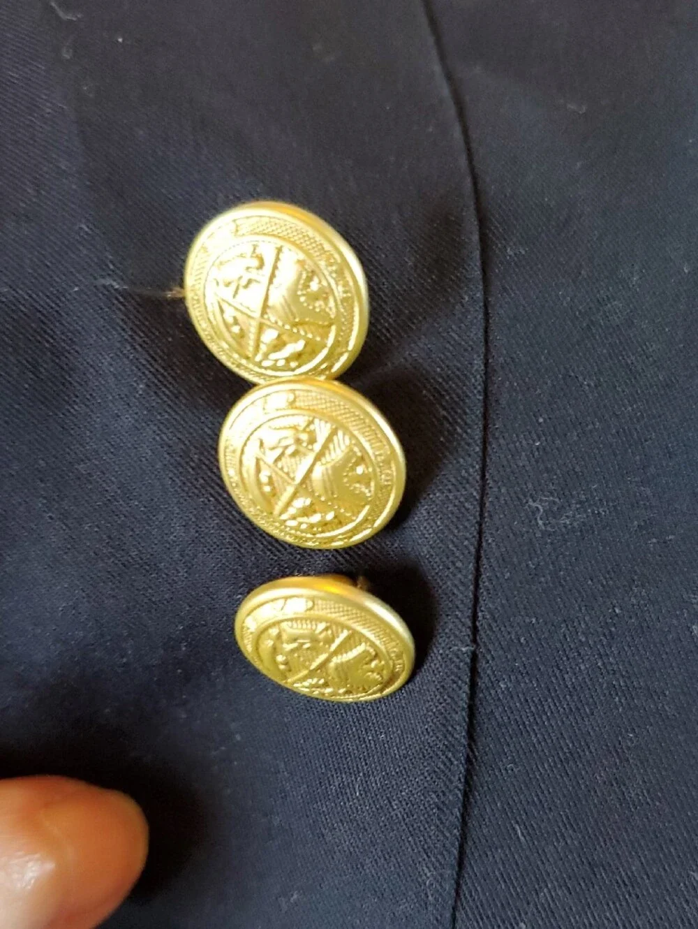 Izod Boys Navy Two-Button Blazer and Trouser Set with Gold Buttons